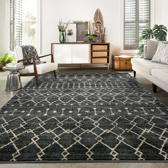 Haperlare 10'x13' Area Rug Boho Vintage Tribal Area Rugs Moroccan Area Carpet for Living Room Bedroom