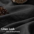 thumbnail image 2 of Cortinas Nanspring de lino negro, 213 cm de largo, 2 paneles, dormitorio, 2 of 8
