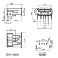 thumbnail image 4 of Conector USB PCB Tipo-A hembra de 4 pines a 90 grados, 20 piezas, 4 of 4
