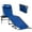 Blue, variant on FUNDANGO 5-Fold Folding Chaise Lounge Chair, Reclining Design with Pillow, Ideal for Outdoor Beach Reclining, Black