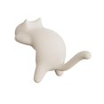 thumbnail image 2 of Gancho de gato para colgar bolsos en el borde del escritorio, divertido adorno de escritorio con dibujos animados, autoadhesivo Blanco, 2 of 9