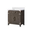 thumbnail image 4 of Harbor 30 in W x 22 in D Brown Oak Single Bath Vanity and White Quartz Top, 4 of 5