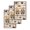 Yellow Mocha Brown Beige, variant on Farmhouse Coffee Time Kitchen Dish Towels for Drying Dishes Set of 4, Vintage Gnomes Desserts Brown Wood Waffle Weave Microfiber Hand Tea Bathroom Towels Quick Dry & Absorbent Towel 15.7x23.6