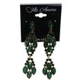 thumbnail image 2 of Drop Dangle Earrings With Green Crystal Accents, 2 of 2