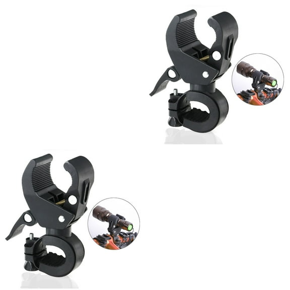 2 PCS Bike Stand Torch Light Mount Flashlight Holder Bracket