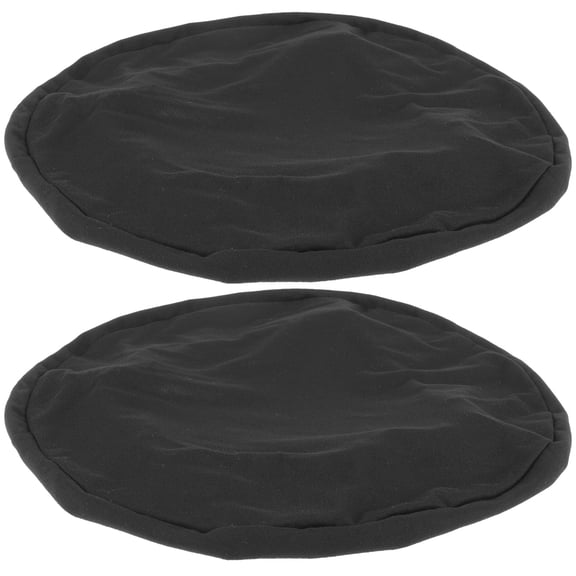 OATIPHO Round Chair Protector Black Polyester Stretchable for Home 2Pcs
