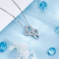 thumbnail image 3 of TURANDOSS Mothers Day Gifts for Women White Gold Plated 2 Heart Necklace Jewelry Valentines Day Christmas Birthday Gifts for Her, 3 of 6
