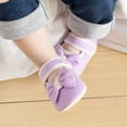 thumbnail image 3 of TYGHBN Baby Girl Shoes Rubber Sole Non Indoor Slipper Girls First Walking Floor Shoes with Cute Bows Baby Shoes Wipes Baby Shirt Boys Saline Bags Card Baby Pregnancy Reveal Grandparents Baby Hats And, 3 of 4