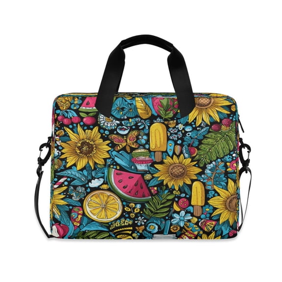 16" Laptop Briefcase for Work Travel Laptop Shoulder Bag Carrying Handbag Laptop Case Vibrant and Colorful Graffiti Patterns