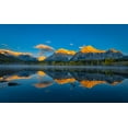 thumbnail image 2 of Zheng, Michael 18x13 White Modern Wood Framed Museum Art Print Titled - A Perfect Morning In Canadian Rockies, 2 of 4