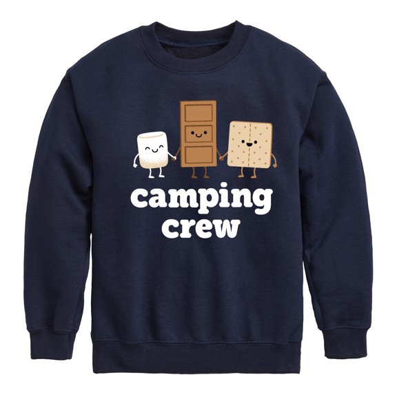 Instant Message - Camping Crew Smores - Toddler & Youth Crewneck Fleece Sweatshirt