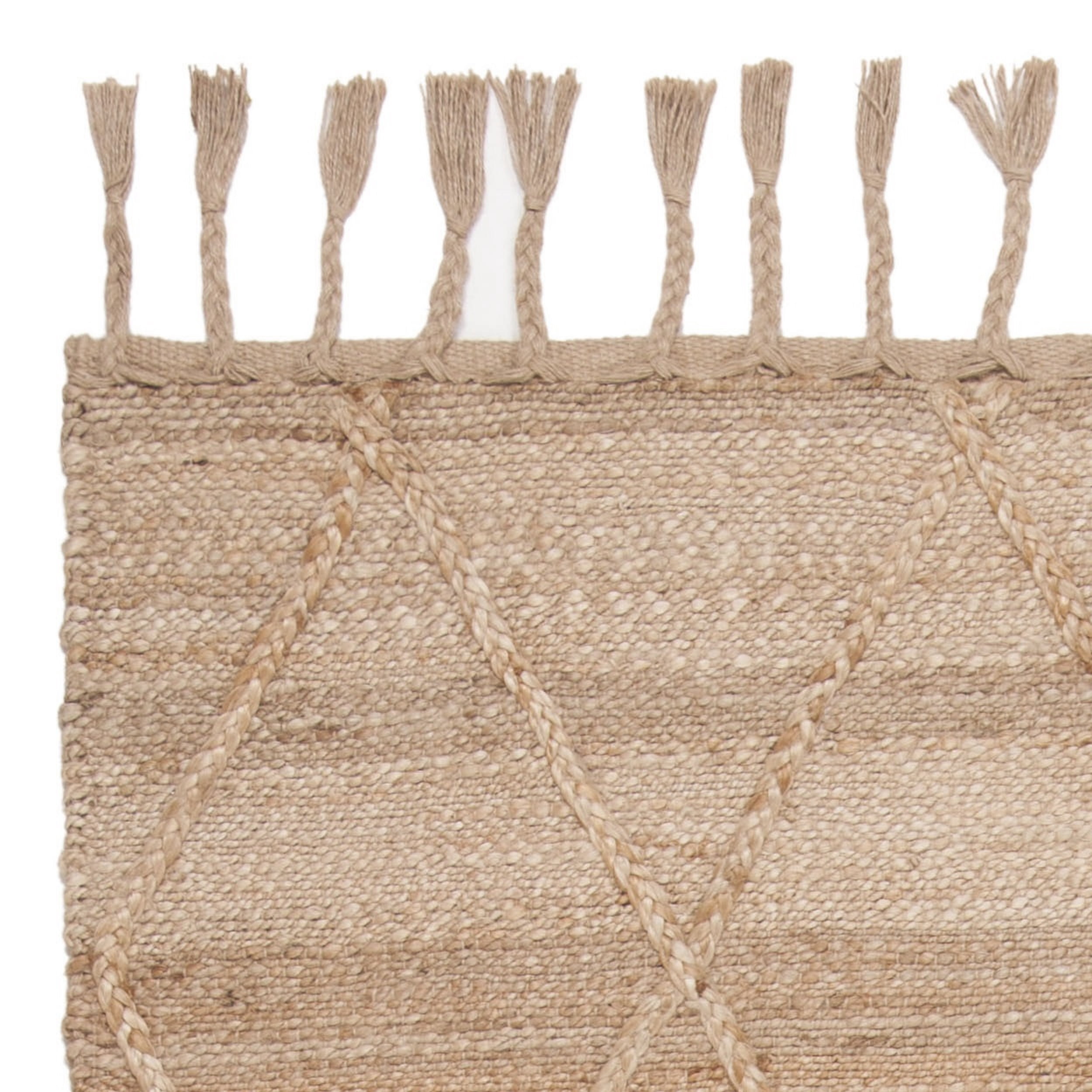 SAFAVIEH Natural Fiber Nancy Geometric Jute Area Rug, Natural, 5' x 8'