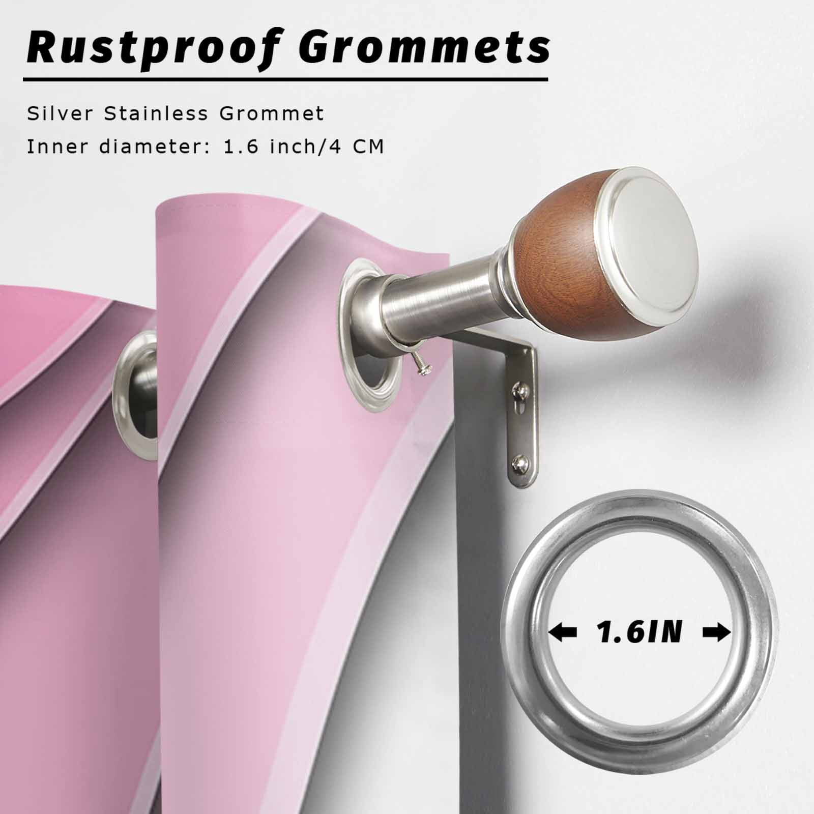 Pink Grey Ombre Outdoor Curtains for Patio Waterproof,Windproof Privacy Curtains with Weighted Bottom,Modern Geometric Abstract Aesthetics Cream Outside Drapes for Picnic Garage Yard 54"x95" 1 Panel