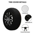 thumbnail image 2 of Logiee Small Coral Red Flowers Print Spare Tire Cover, Universal Wheel Protectors,Waterproof Dust-Proof UV Sun Wheel Tire Cover,Fit for SUV, RV, Travel Trailer, Truck-15 inch, 2 of 6