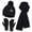 Black-1, variant on FZ FANTASTIC ZONE Womens Winter Hat Long Scarf Touch Screen Gloves Set Warm Beanie Hats Neck Warmer Knit Caps with Pom Fleece Lined Gifts for Women
