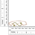 thumbnail image 6 of AFFY Heart & Round Shape Simulated Peridot Infinity Heart Chain Bracelets In 14k Rose Gold Over Sterling Silver -8.5", 6 of 7