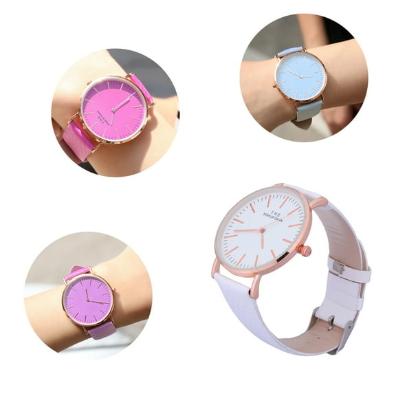 OFFIGAM Quartz Movement Bracelet Watch for Students, Fashion Plastic Gradient Design, and Stylish 1 Set