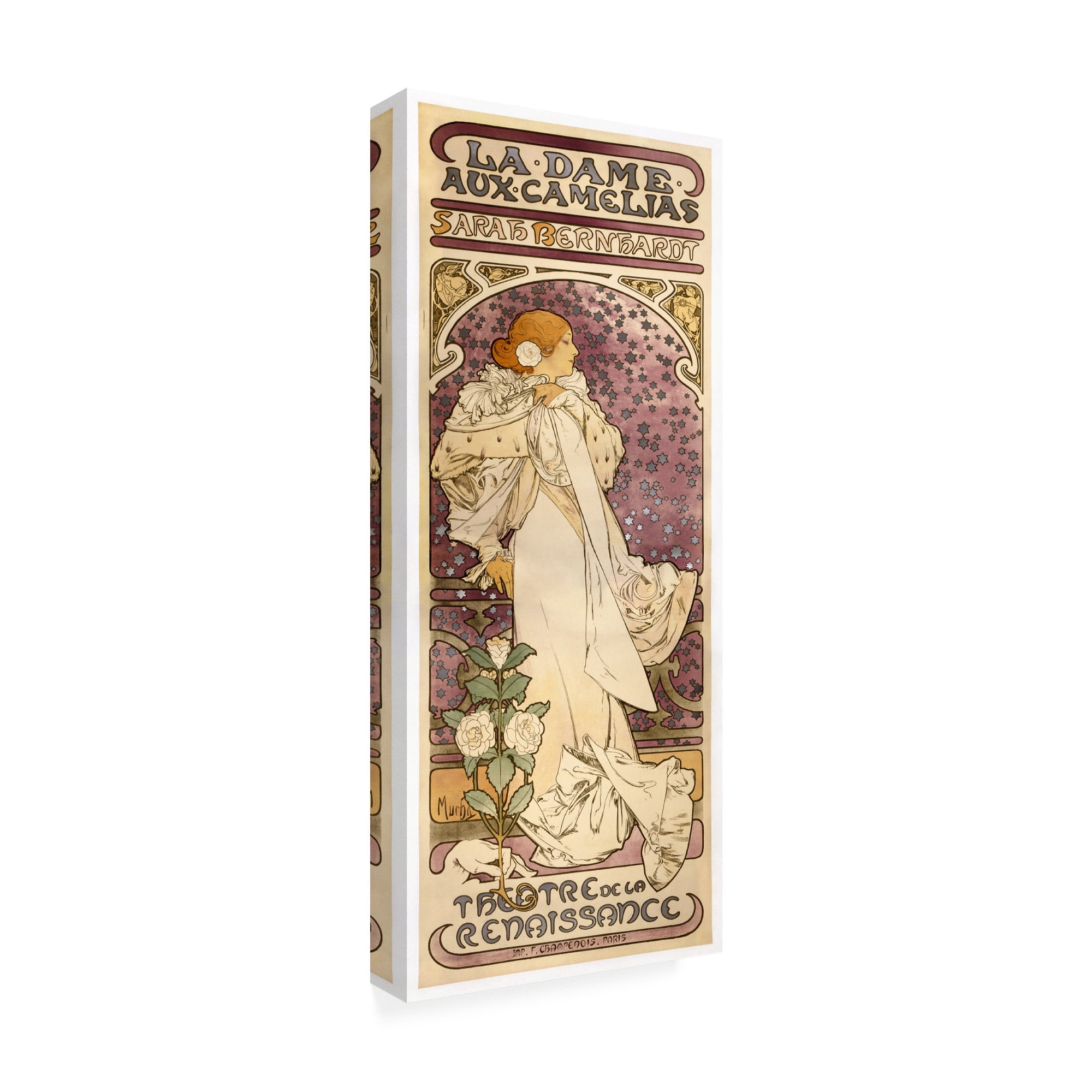 Mucha 'La Dame aux Camelias' Canvas Art