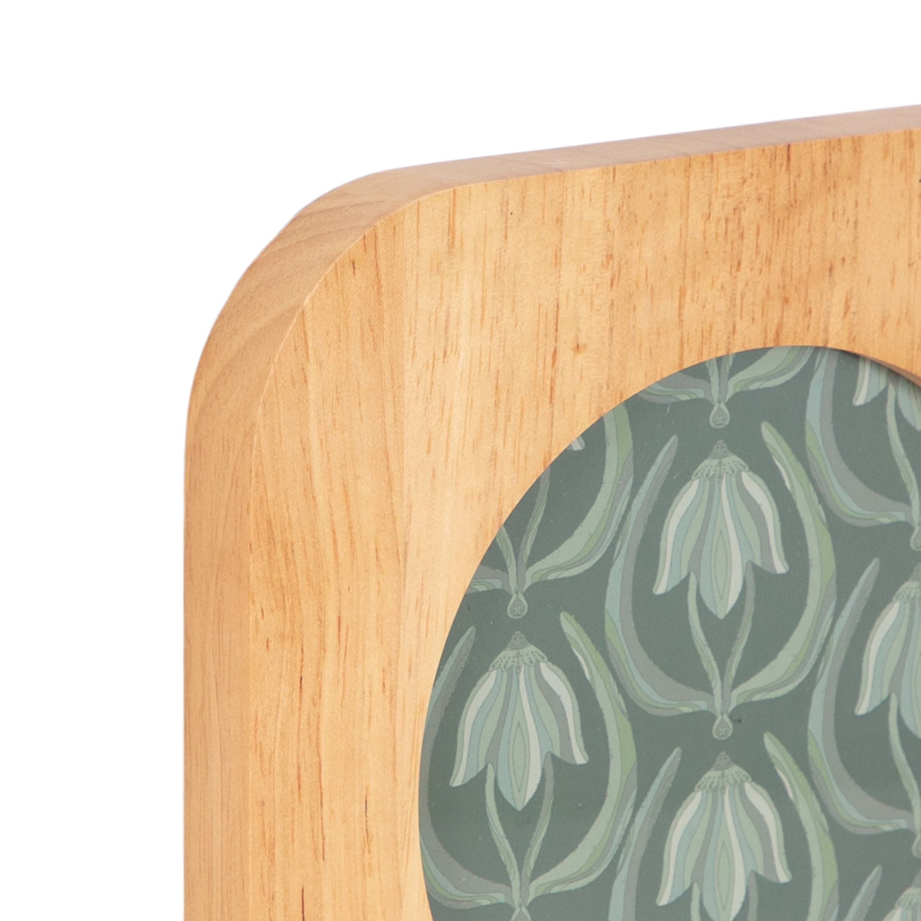 DesignOvation – 5x5 Picture Frame – Rounded Hazelnut Tabletop Photo Frame