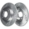 thumbnail image 7 of Detroit Axle - Rear Brake Rotors for 2007-2015 Mini Cooper 2008 2009 2010 2011 2012 2013 2014 Drilled Slotted Disc Brake Rotors Replacement: 10.20" inch Rotor, 7 of 7