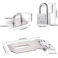 thumbnail image 4 of Door Hasp Door Lock Keyed Hasp Lock Door Latch Hasp Garden Gate Lock With Door Padlock And Screws Gate Latch For Garden Gate, 4 of 5