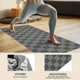 thumbnail image 4 of Dark Gray and Light Gray Checkered Pattern Hot Yoga Mat Towel Non Slip for Hot Yoga - Quick-Drying Yoga Mat Cover with 4 Corner Pockets with Travel Bag - Hot Yoga Towel Non Slip 74"x26", 4 of 6