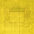 thumbnail image 1 of Ahgly Company Indoor Square Abstract Yellow Contemporary Area Rugs, 6' Square, 1 of 4