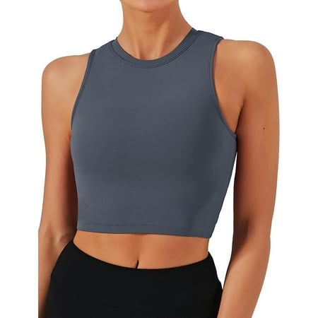 

Natural Feelings Sports Bras for Women Removable Padded Yoga Tank Tops Sleeveless Fitness Workout Running Crop Tops