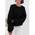 thumbnail image 3 of PRETTYGARDEN Womens Sweaters Spring 2025 Cable Knit Long Sleeve Crewneck Oversized Sweater Chunky Pullover Loose Outfits, 3 of 8