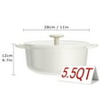 thumbnail image 7 of SLOK Nonstick Stock Pot with Lid, Ceramic Dutch Oven, All Stoves Compatible, Dishwasher Safe, 5.5QT, White, 7 of 7