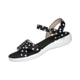 thumbnail image 2 of Willtoo Women'S Polka Dot Sandals, Low Heel Open Toe Breathable, Summer Casual Beach Shoes, 2 of 5