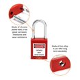 thumbnail image 4 of QWORK Lockout Tagout Locks, Safety Padlock, 10 Padlocks with 20 Keys, for Lock Out Tag Out Stations and Devices, 4 of 8