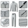 thumbnail image 5 of Satankud Men's Tracksuits 2 Pieces Set Long Sleeve Causal Full Zip Hiking Jogging Gym Sports Sweatsuit for Men 2 Piece Outfits Darkgrey-M, 5 of 8