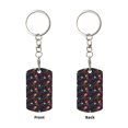 thumbnail image 2 of Goofa Rainbow Jellyfishes Printed Rectangular Metal Keychain Bag Charm Floral Charm for Purse Keys Metal Keyring Gift for Women Accessories, 2 of 7