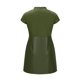 thumbnail image 4 of Pantalones de Vestido Casual para Mujeres Moda Cuello en V Plisado Manga Corta Primavera Y Verano Color Sólido Cintura Alta Cintura Elástica, 4 of 7