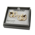 thumbnail image 2 of Brilliance Fine Jewelry Women's 14K Gold Plated Sterling Silver Hoops Adults Earrings Set, 2 of 6