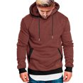 thumbnail image 2 of Gibobby Sudadera ligera hombre Sudaderas con capucha de manga larga para hombre diseño de letras con cordón liso y limpio(Marrón,M), 2 of 3