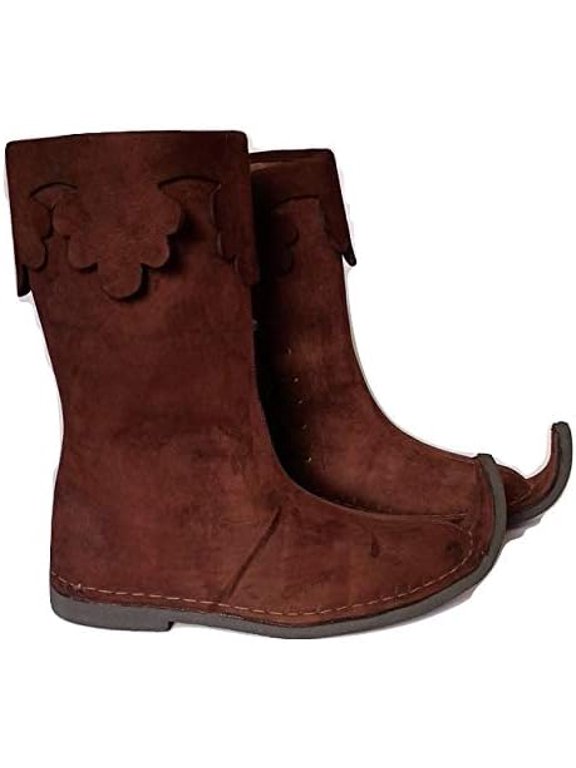 Brown Leather Boots | Men's Side Lace Knee High Boots
