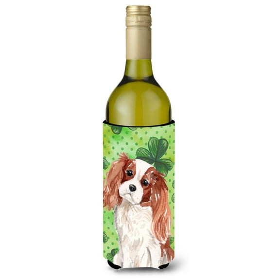 Carolines Treasures BB9533LITERK Blenheim Cavalier Spaniel St. Patricks Wine Bottle Beverge Insulator Hugger  Wine