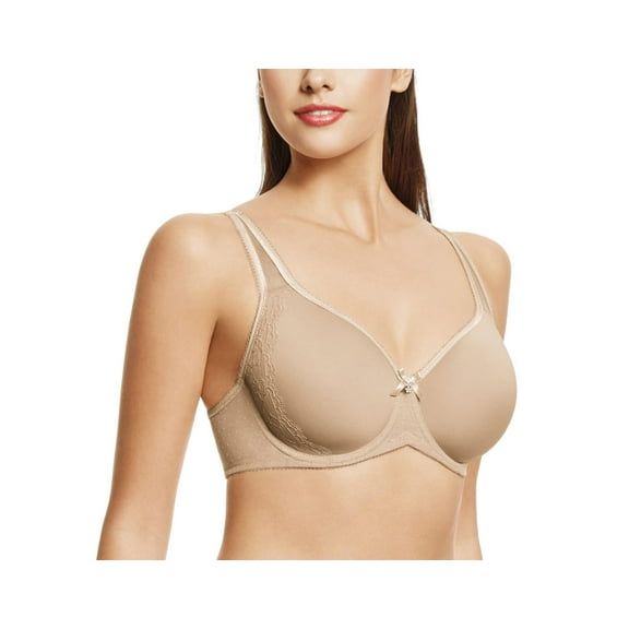 Wacoal Women's Retro Chic Full Figure Contour Underwire Bra, Toast, 42DDD