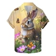 thumbnail image 3 of VBTAPA Easter Men's Short Sleeve Button Down Hawaiian Shirt Relaxed Fit Casual Beach Shirts Funny Easter Eggs Holiday Tops Limited Time Sales Multicolor L, 3 of 6