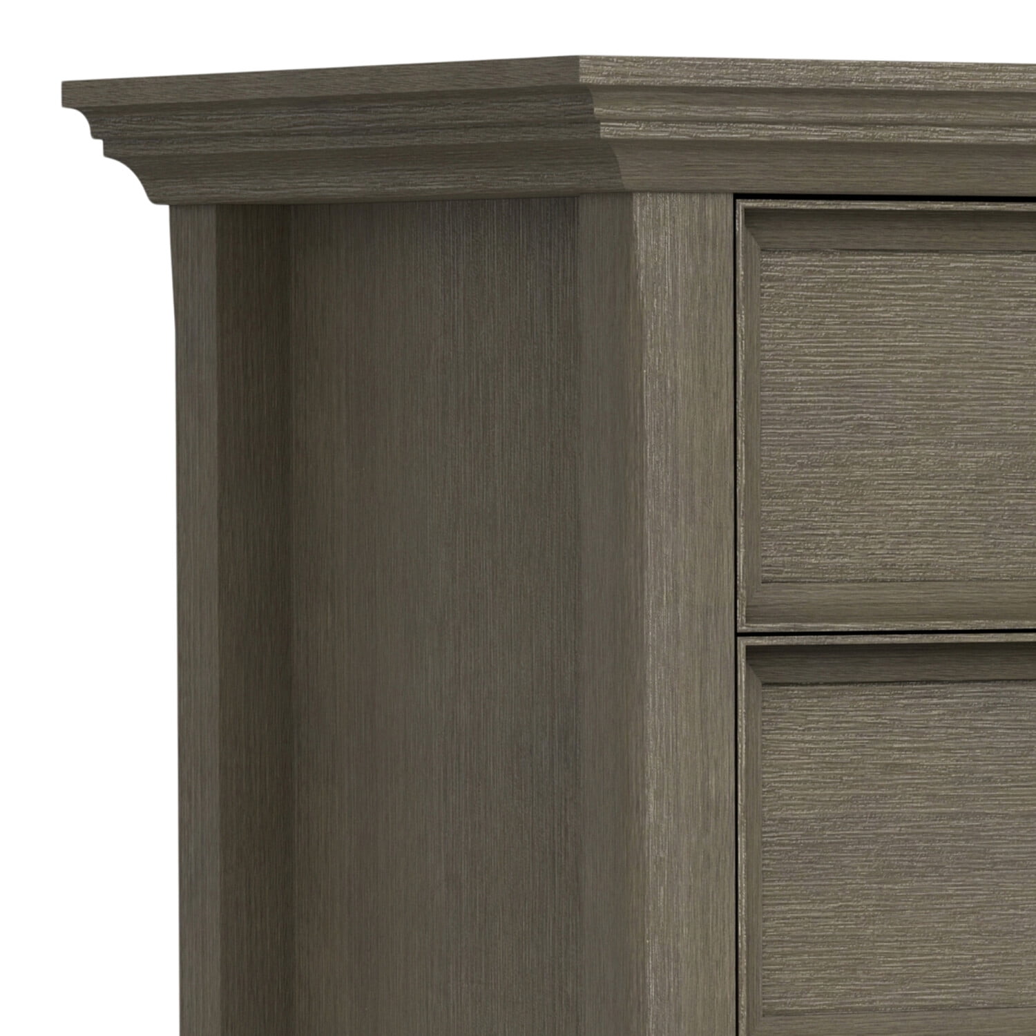 Amherst 24 inch Wide Solid Wood Transitional Bedside Table in Farmhouse Grey