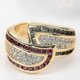 thumbnail image 2 of Peridot Garnet Gemstone Ring - Peridot Garnet Diamond Ring, 2 of 3
