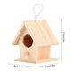 thumbnail image 3 of 4Pcs Outdoor Wooden Bird House Hanging Bird Resting Nests Box Garden Decoration Ornament, 3 of 5