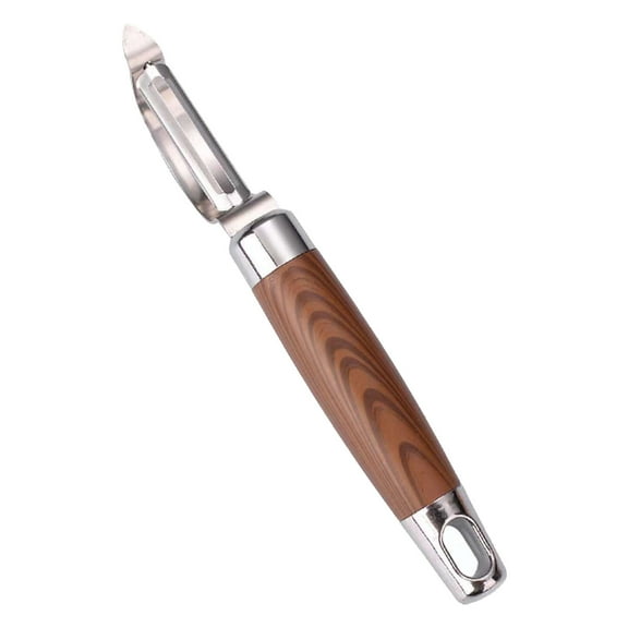 Stainless Steel Vegetable Peeler with Ergonomic Rose Wood Handle for Efficient Kitchen Use