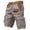 Light Gray, variant on Big And Tall Cargo Shorts For Men With Elastic Waist And Drawstring Featuring Durable Cotton Blend Fabric In Classic Khaki Olive Black Navy Black L