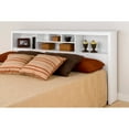 Prepac Monterey King Bookcase Headboard, White