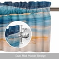 thumbnail image 6 of Abstract Ocean Valance Curtain Gradient Sea Wave Oil Painting Modern Window Valances Rod Pocket Short Curtains Window Treatments for Kitchen Bedroom Bathroom Laundry 60" x 14", 6 of 9