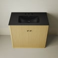 thumbnail image 4 of Lafayette 36" Freestanding Bathroom Vanity in Natural Oak with Matte Black, 3-Hole Widespread Sink Top, 4 of 5