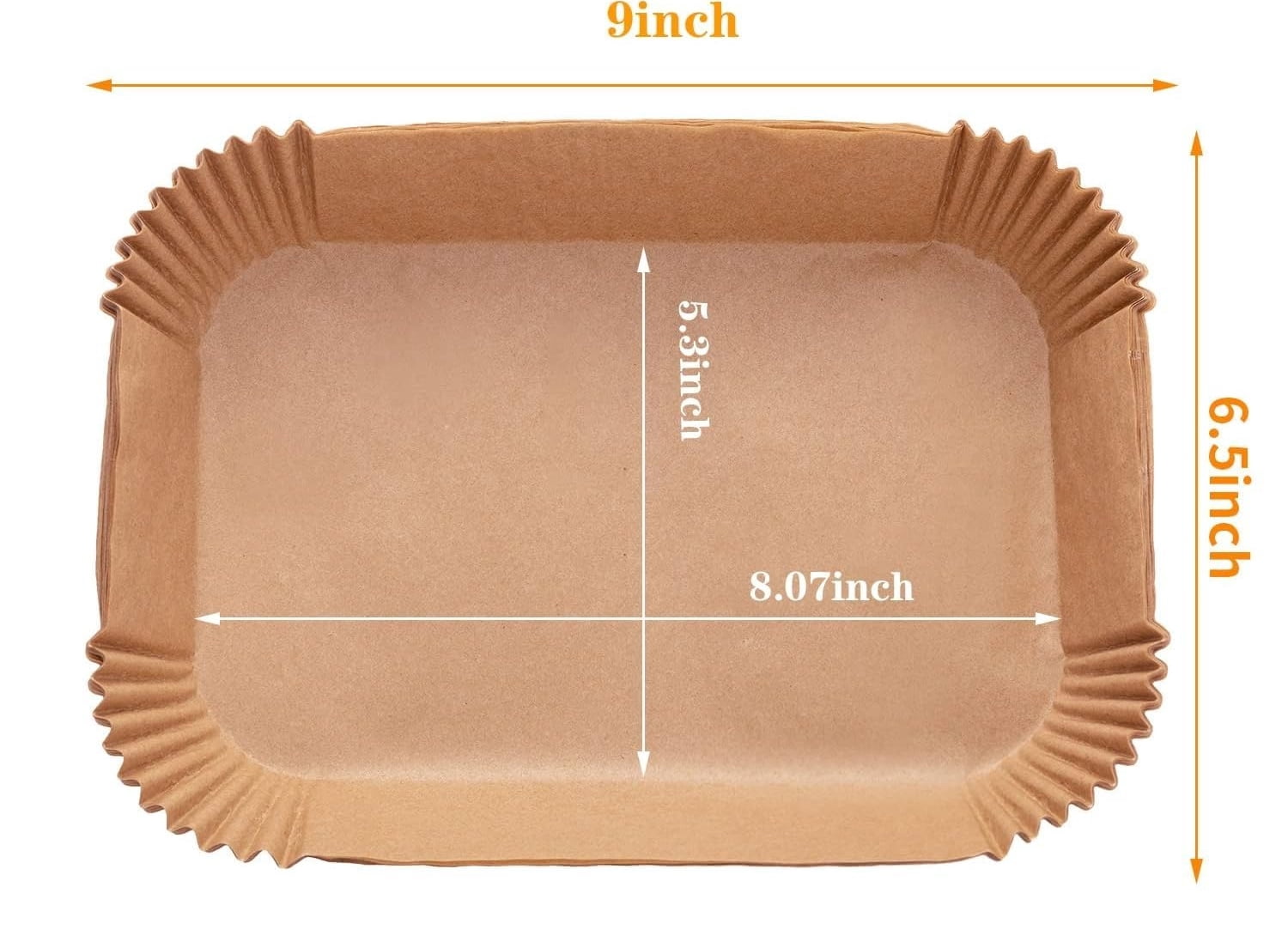 Air Fryer Disposable Parchment Liners, 100 PCS Food-Grade Baking Paper, 9×6 Inch, Compatible with Ninja DZ201, Air Fryer Accessories, Natural